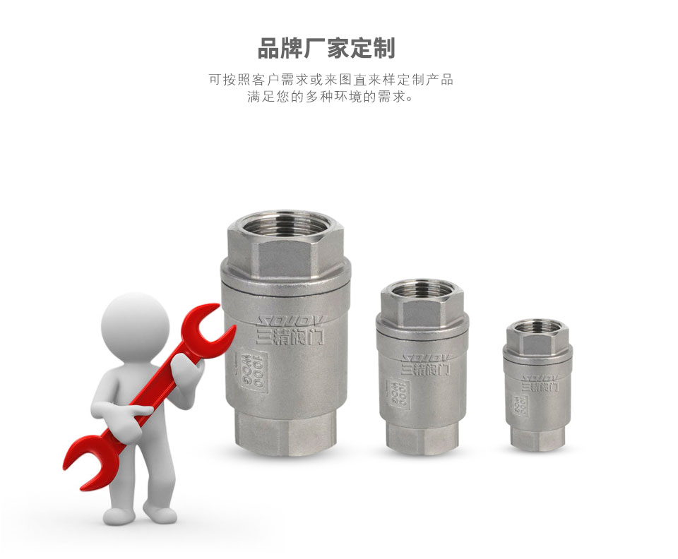 H12W螺纹式不锈钢止回阀可定制 H12W螺纹式不锈钢止回阀可定制